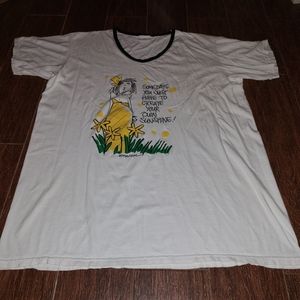 Emerson Street Crewneck Short Sleeve White T-shirt One Size Fits Most